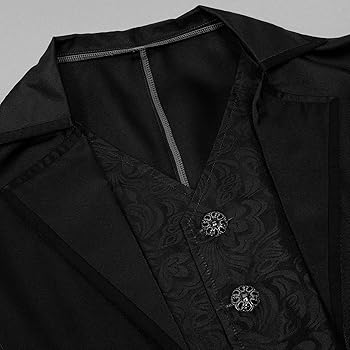 Amazon.com: Mens Medieval Jacquard Tailcoat with Button